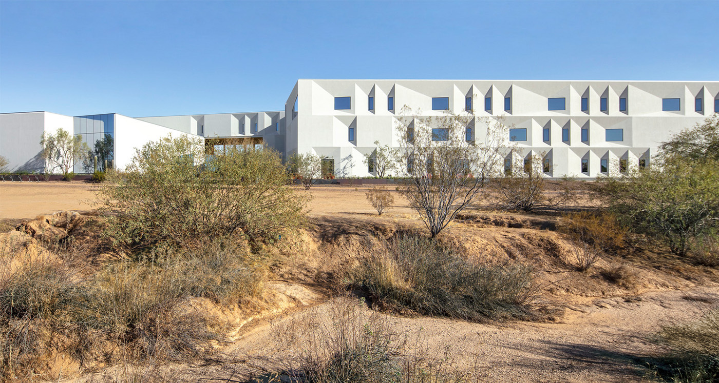 Co Architects A Modernist Inspired Facade Built For Desert Heat Shapes Arizona State 